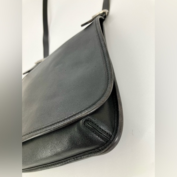 Vintage COACH Black #9135 Small Hippie Flap with Nickel Hardware - Picture 9 of 13